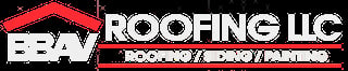 BBAV Roofing LLC logo with red roof icon and text for roofing, siding, and painting services